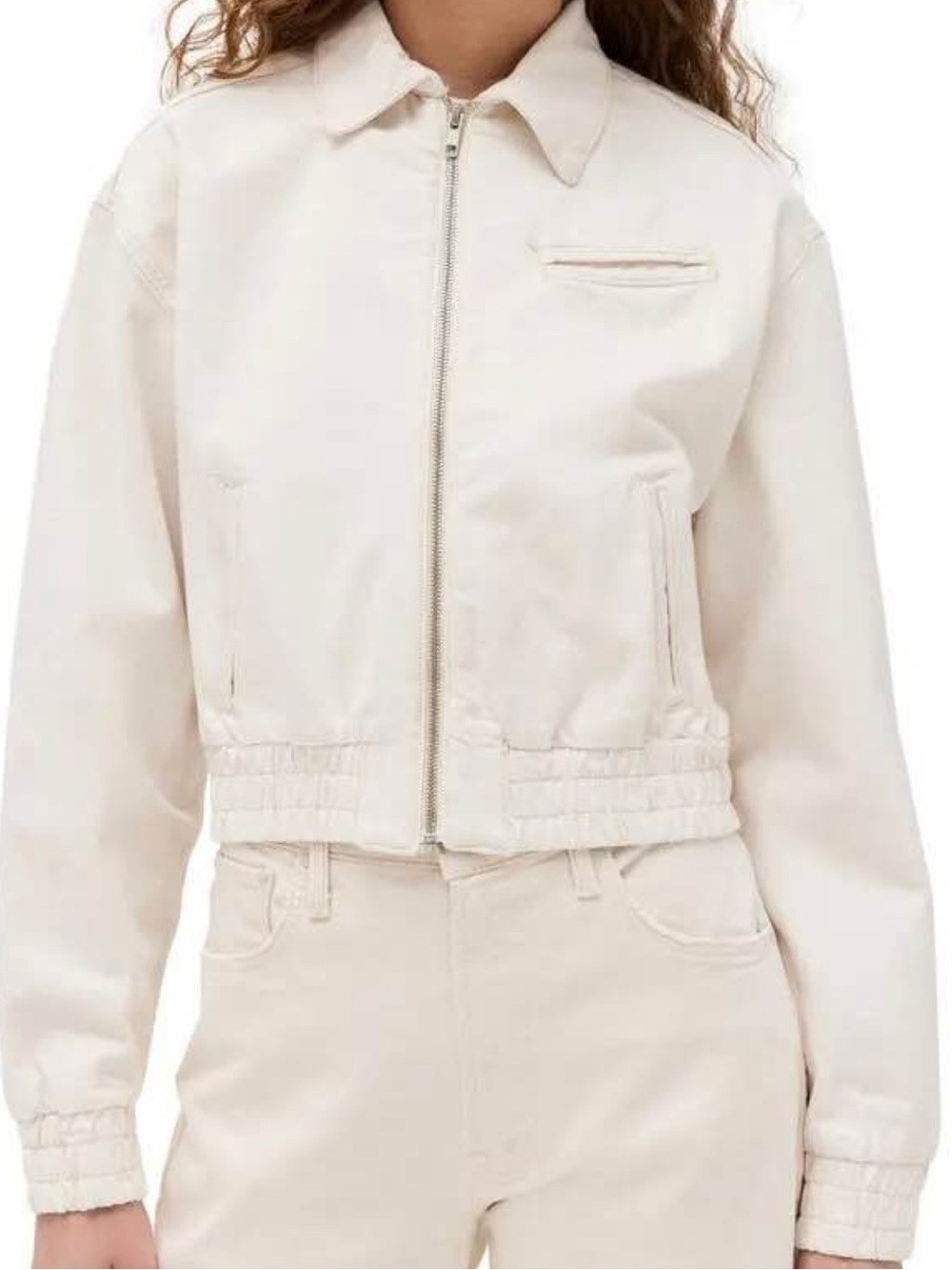 Reformation White denim jacket